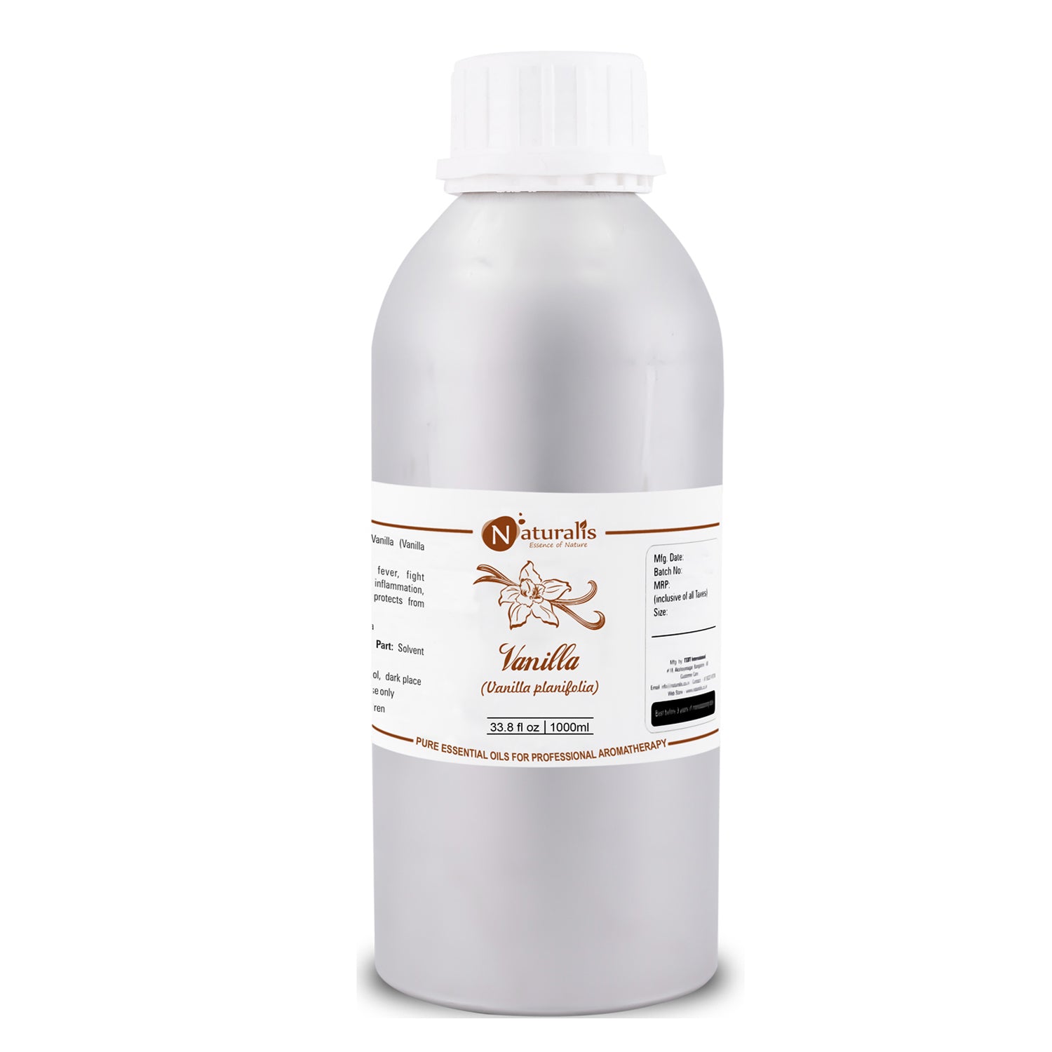 Naturalis 100% pure Vanilla Oil (Vanilla planifolia), therapeutic grade — detail view