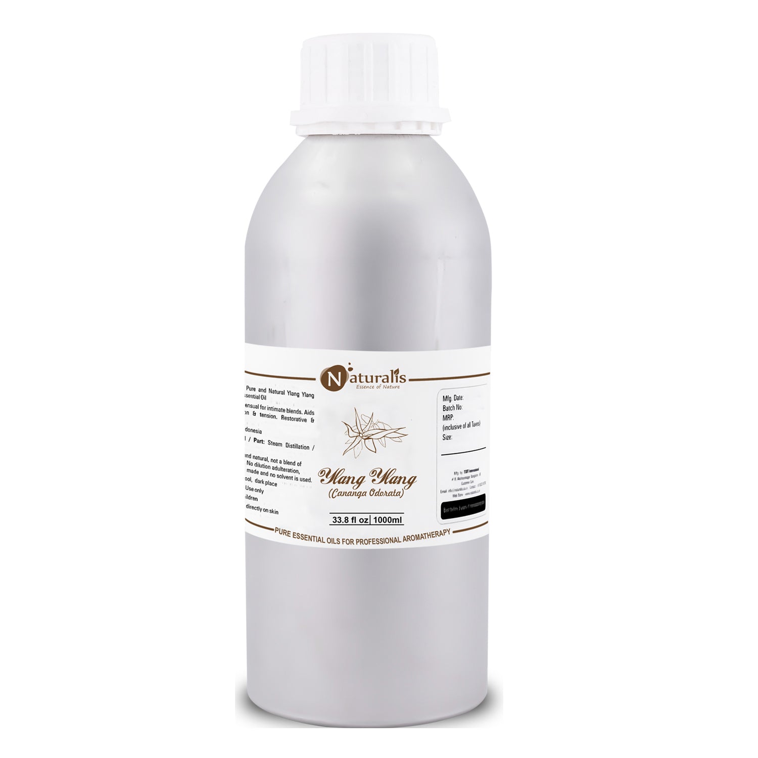 Naturalis Ylang Ylang oil for skin and hair — side view