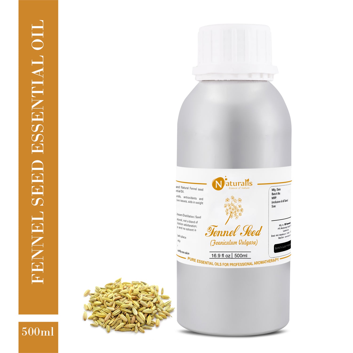 Fennel Seed Essential Oil by Naturalis - Pure & Natural - Naturalis