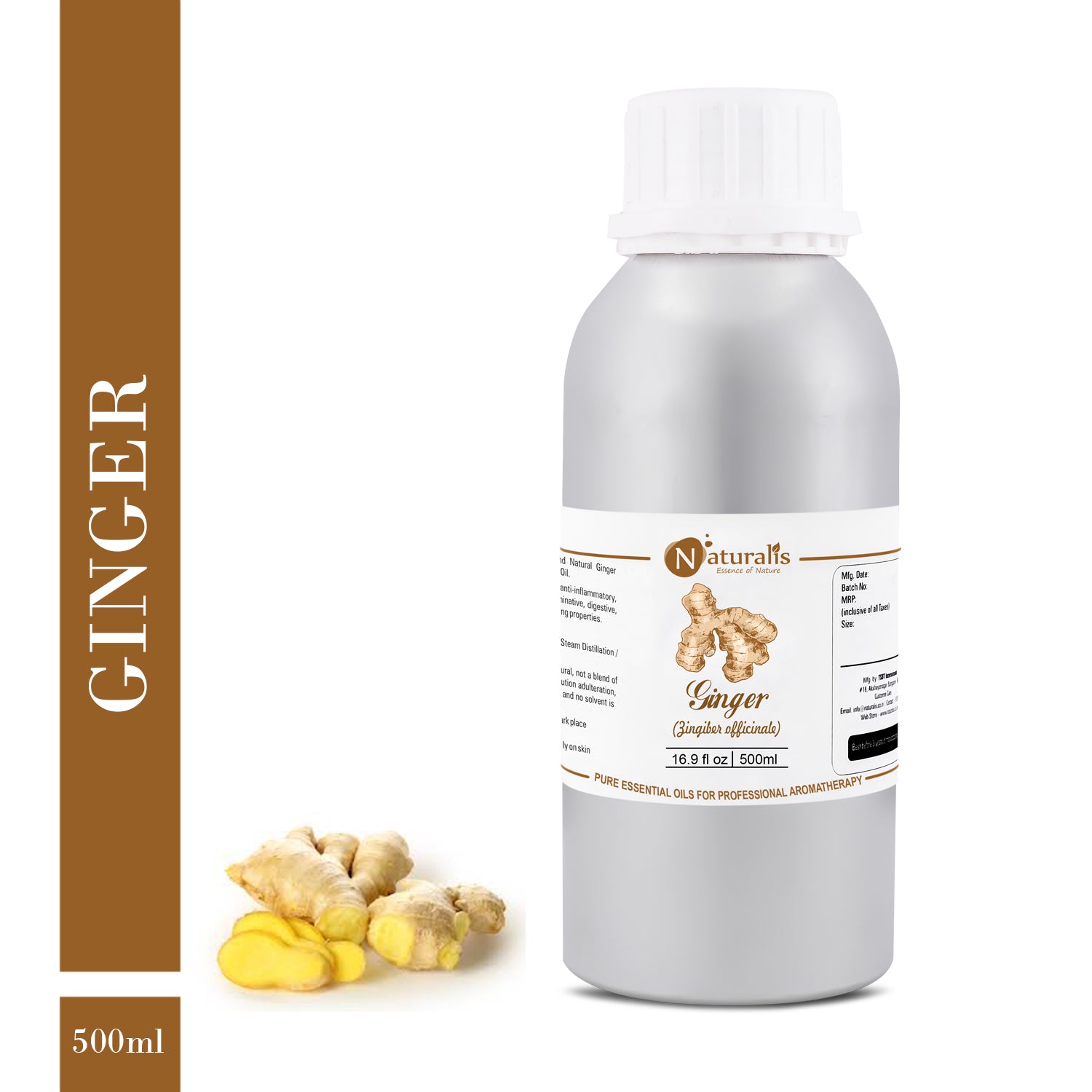 Ginger Essential Oil by Naturalis - Pure & Natural - Naturalis