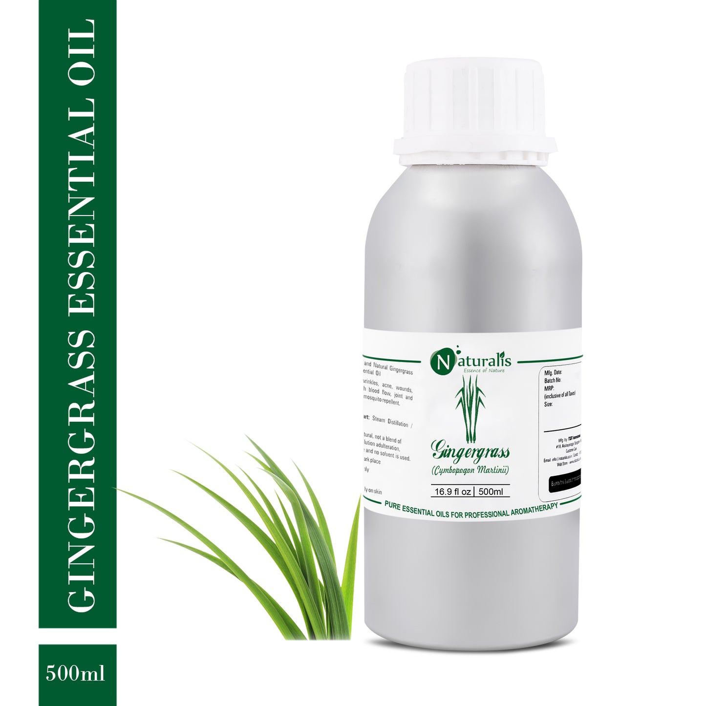 Gingergrass Essential Oil by Naturalis - Pure & Natural - Naturalis