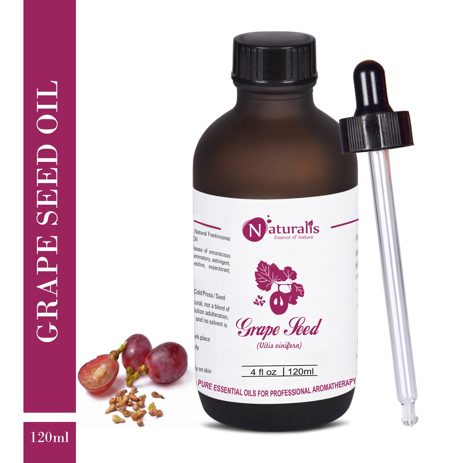 Cold Press Grape Seed Oil by Naturalis - Pure & Natural - Naturalis