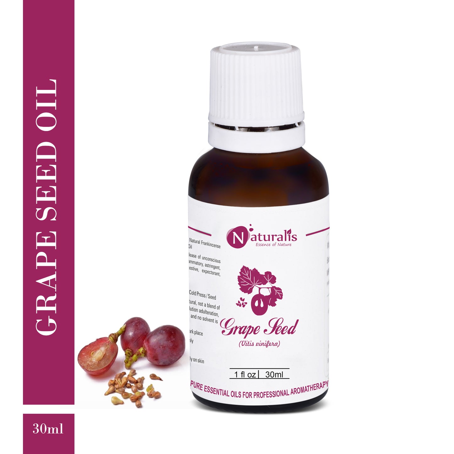 Cold Press Grape Seed Oil by Naturalis - Pure & Natural - Naturalis