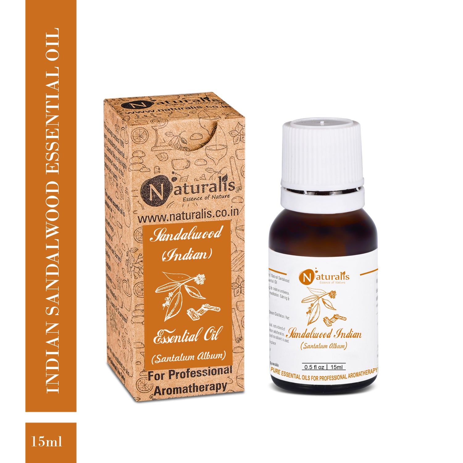 Sandalwood Essential Oil (Indian) by Naturalis - Pure & Natural - Naturalis