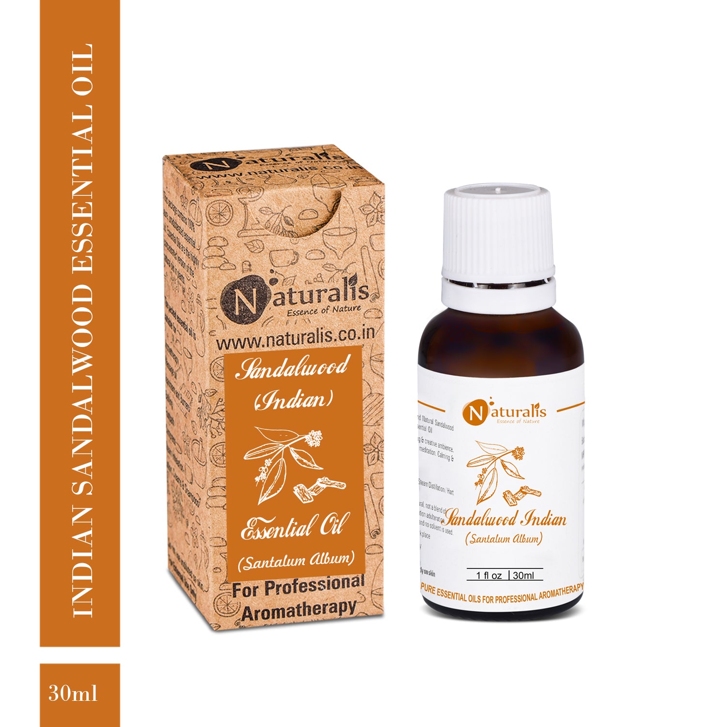 Sandalwood Essential Oil (Indian) by Naturalis - Pure & Natural - Naturalis