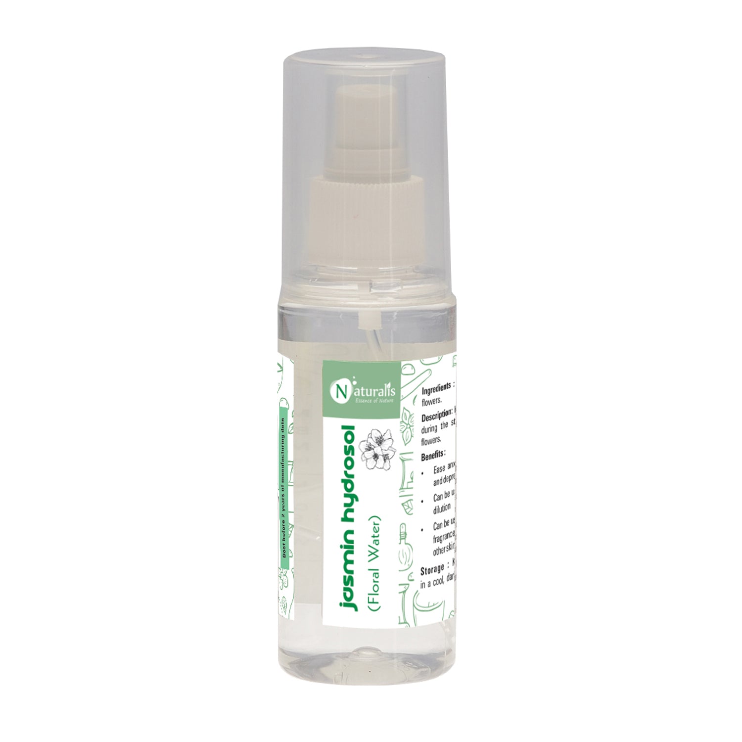 Naturalis Jasmine Water Facial Toner - Anti-Aging, Balances pH, Heals Acne & Age Spots, Soothes Dry Skin Naturally & Boosts Elasticity - Naturalis