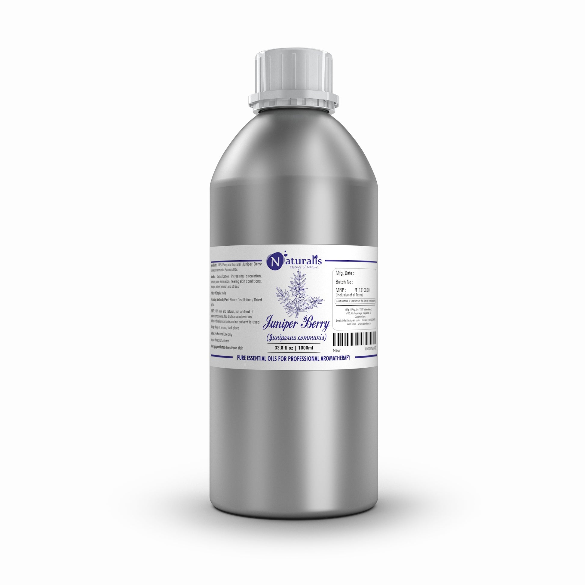 Juniper berry essential oil by Naturalis, pure and natural — further view