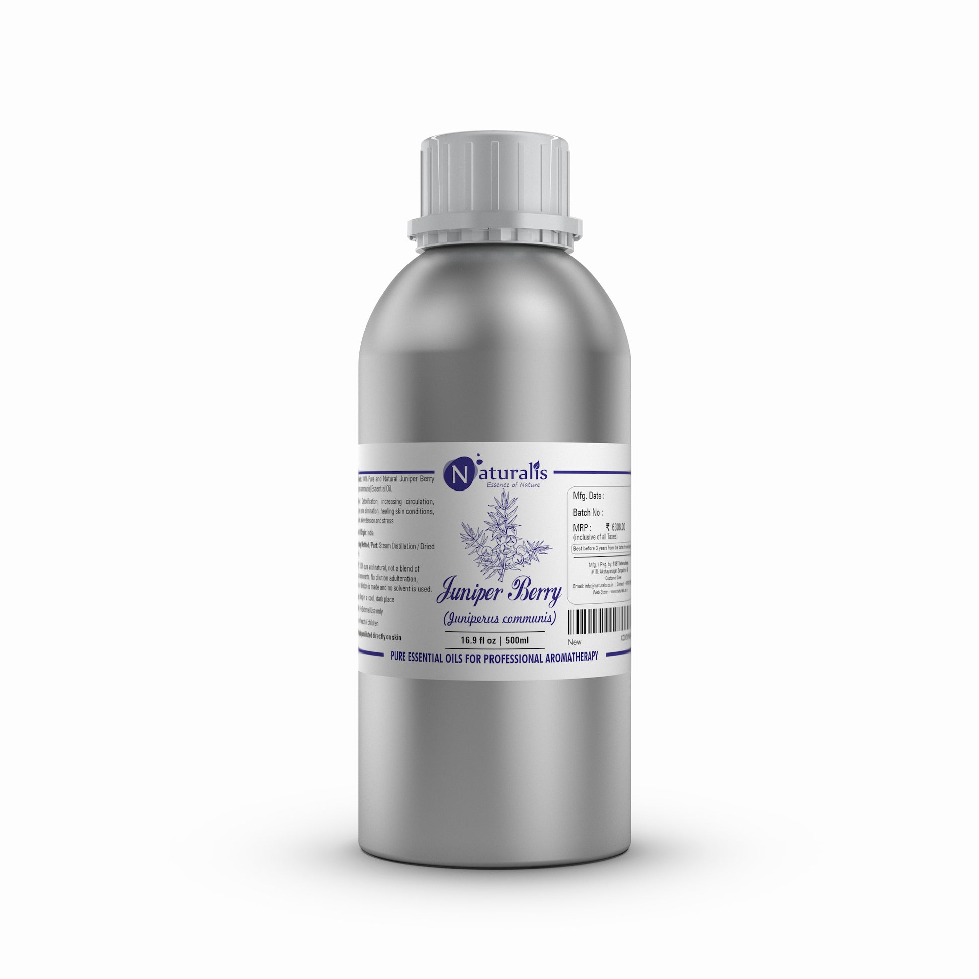 Naturalis 100% pure Juniper Berry Essential Oil (Juniperus communis), therapeutic grade — detail view