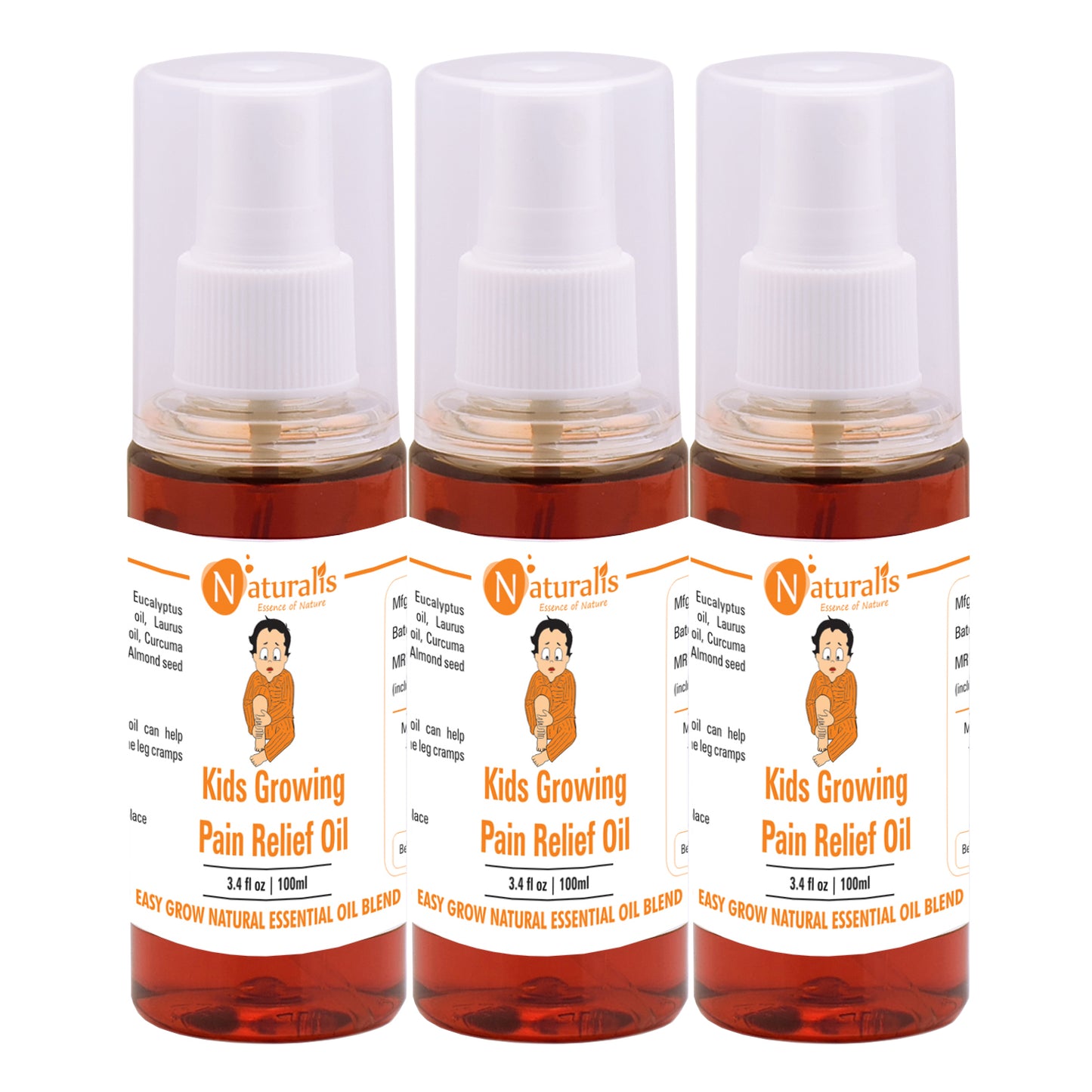 Naturalis Kids Growing Pain Relief Massage Oil 100ml - Naturalis
