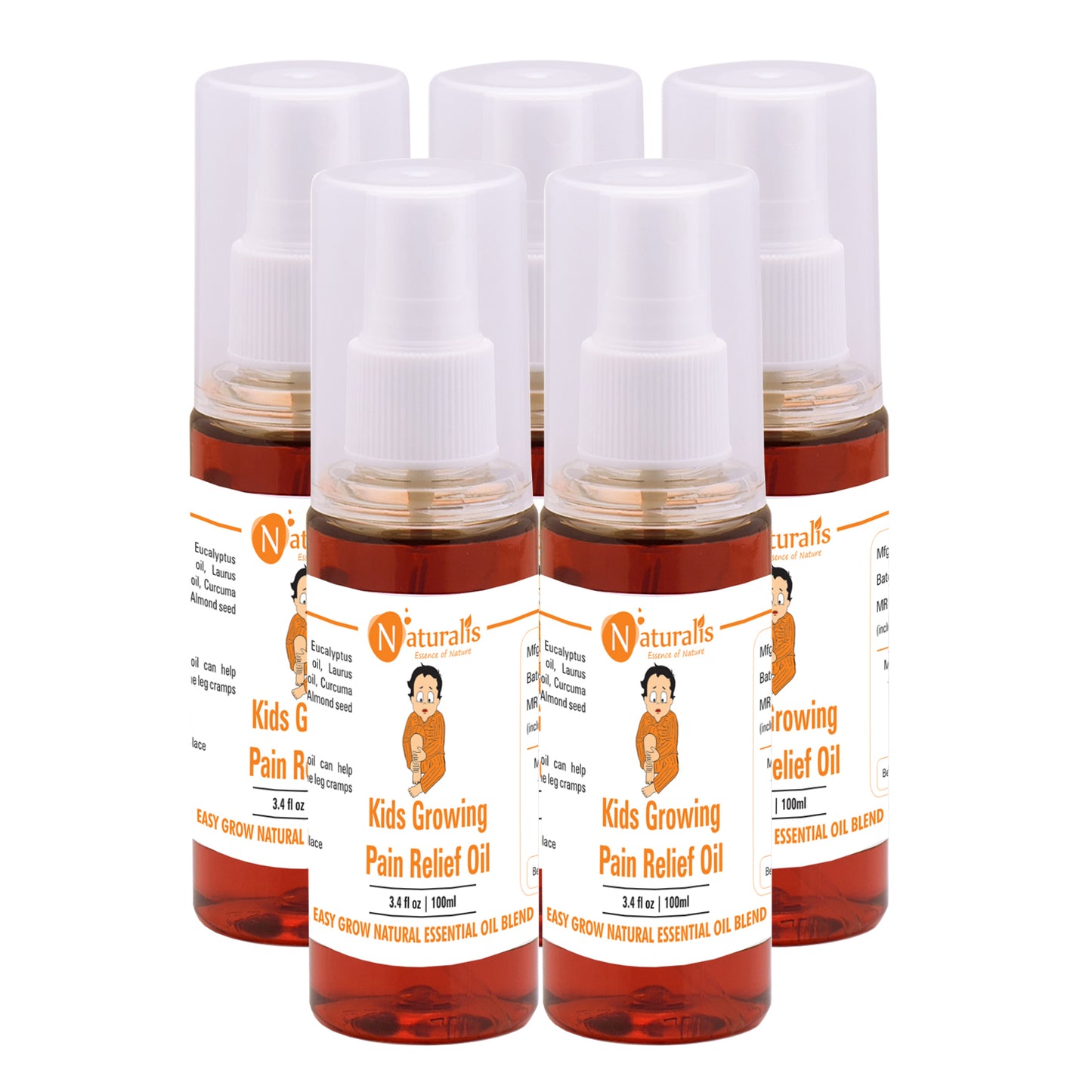 Naturalis Kids Growing Pain Relief Massage Oil 100ml - Naturalis