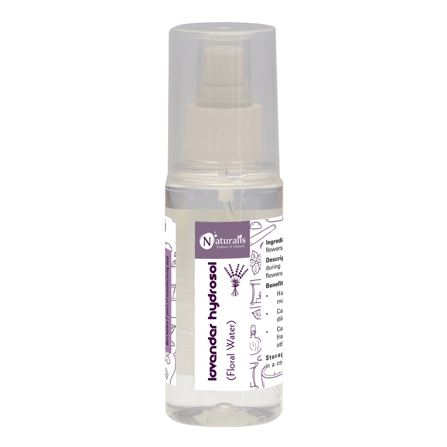 Naturalis Hydrosol- Rose, Geranium, Jasmin, Lavender, Tea Tree, Citronella, Eucalyptus, Basil, Orange,  Lemon, Peppermint and Sandal - Naturalis