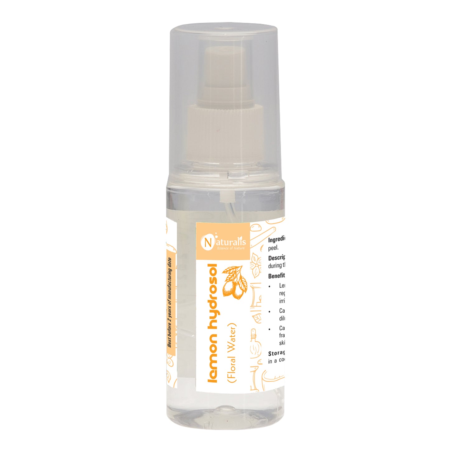 Naturalis Hydrosol- Rose, Geranium, Jasmin, Lavender, Tea Tree, Citronella, Eucalyptus, Basil, Orange,  Lemon, Peppermint and Sandal - Naturalis