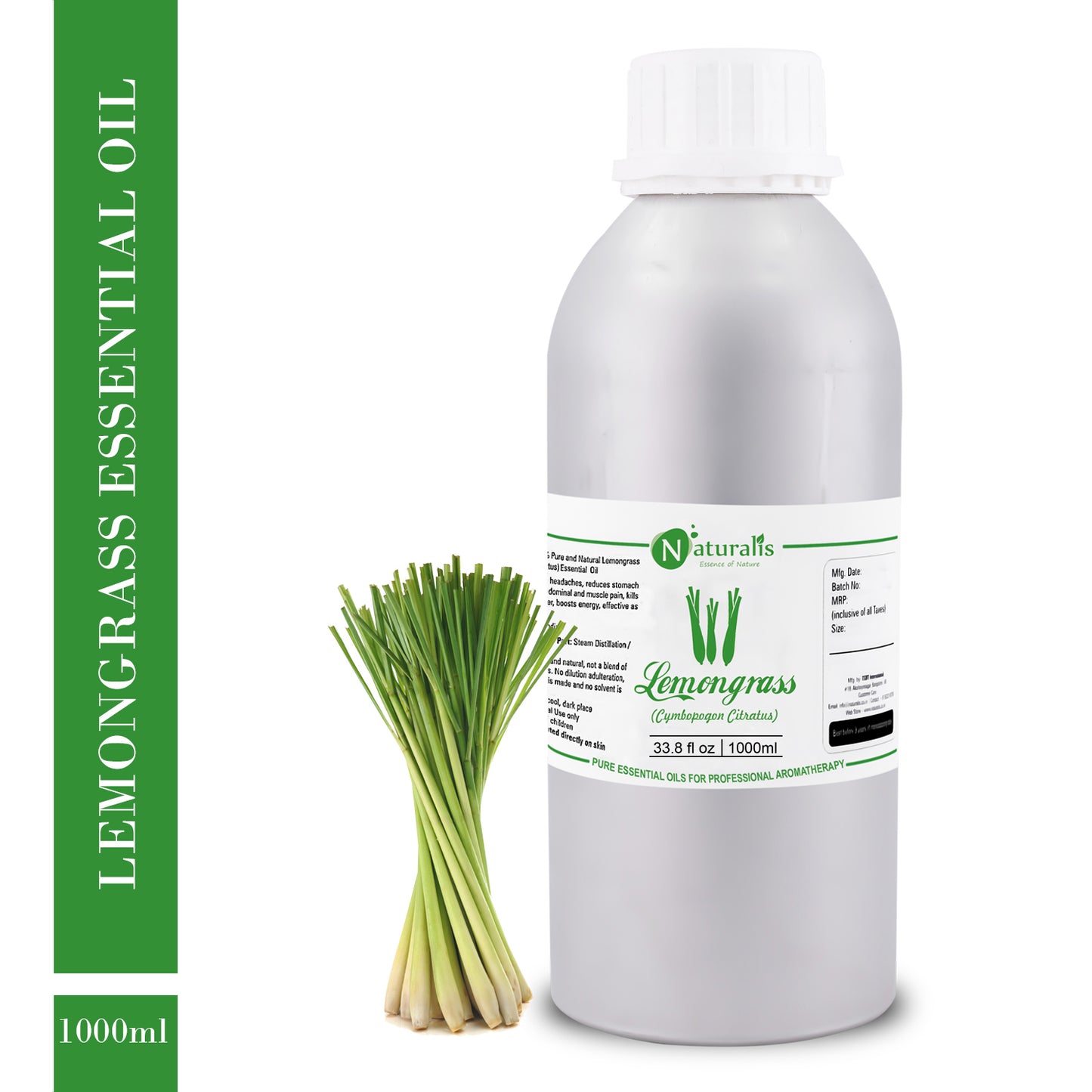 Lemongrass Essential Oil by Naturalis - Pure & Natural - Naturalis