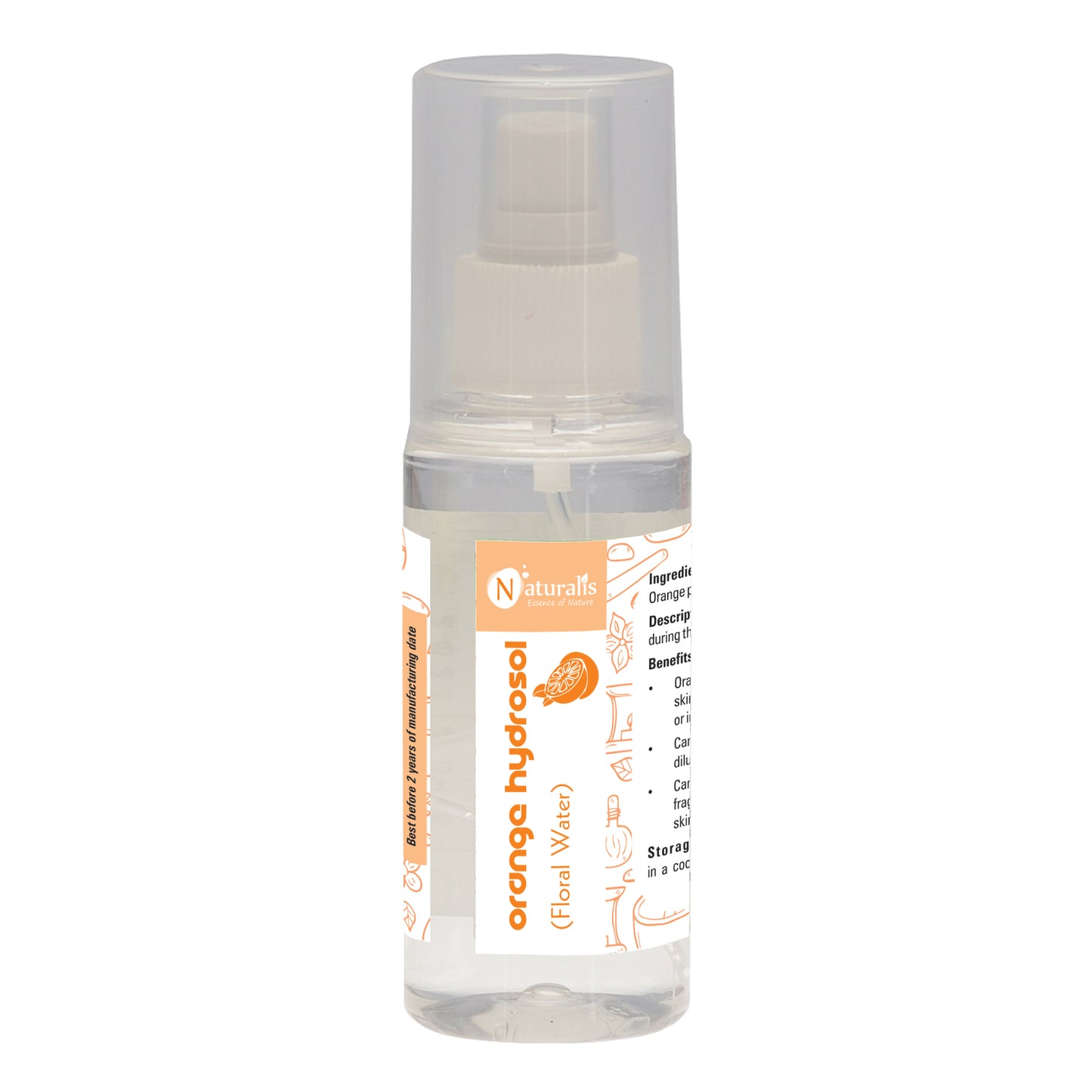 Naturalis Hydrosol- Rose, Geranium, Jasmin, Lavender, Tea Tree, Citronella, Eucalyptus, Basil, Orange,  Lemon, Peppermint and Sandal - Naturalis