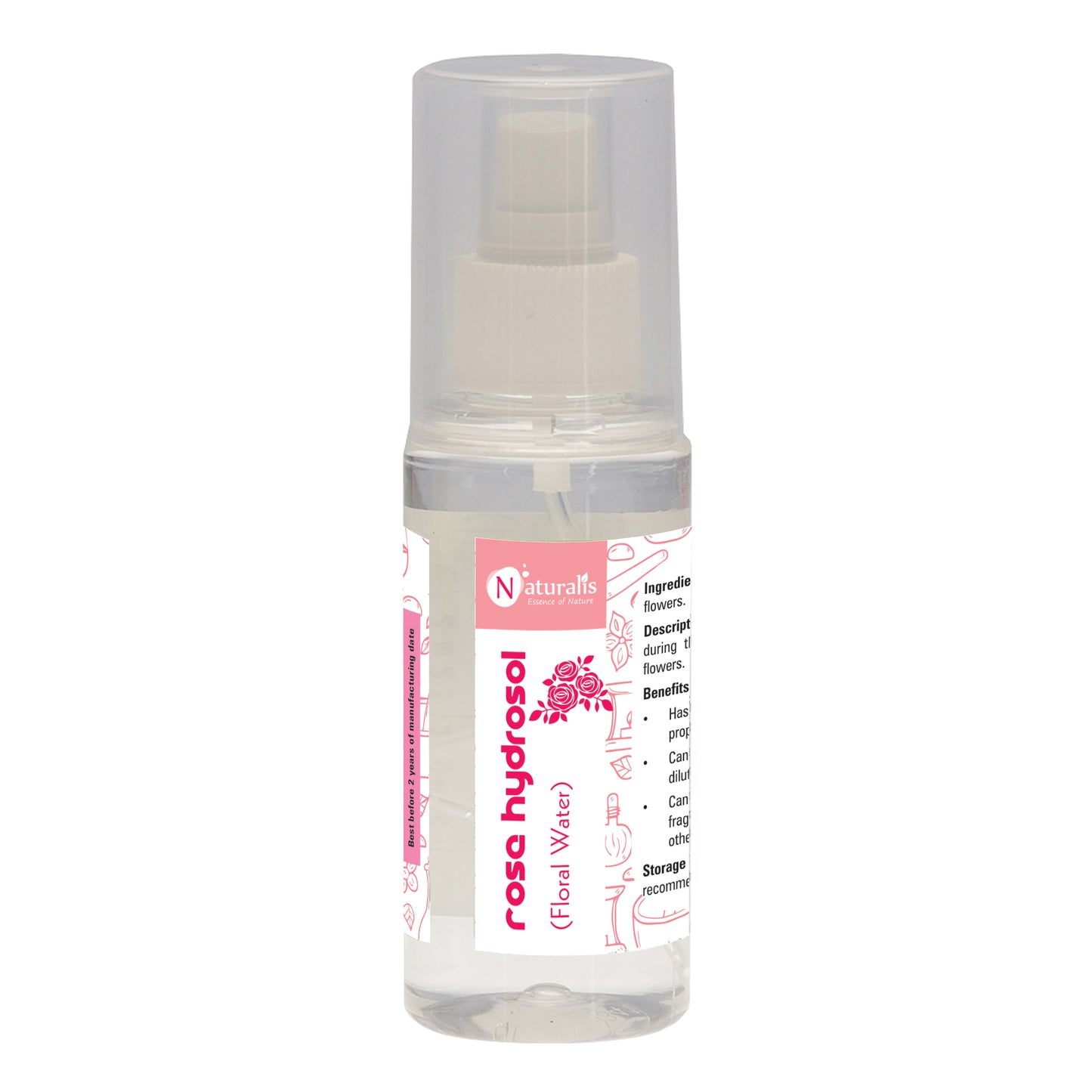 Naturalis Hydrosol- Rose, Geranium, Jasmin, Lavender, Tea Tree, Citronella, Eucalyptus, Basil, Orange,  Lemon, Peppermint and Sandal - Naturalis