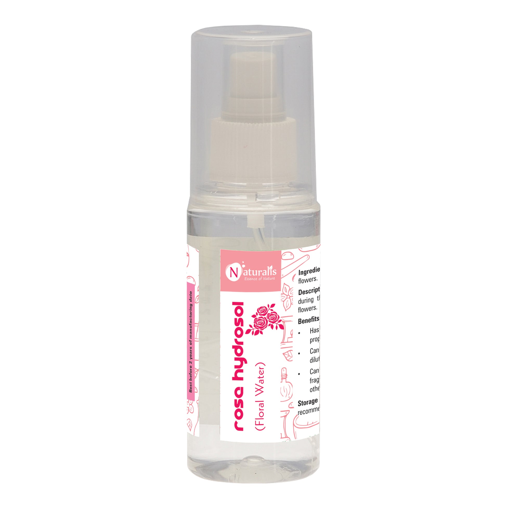 Naturalis Rose Water Toner Facial Spray - For Healthy, Glowing, Irresistible Skin & Hair - Rejuvenating & Refreshing Face Mist - Naturalis