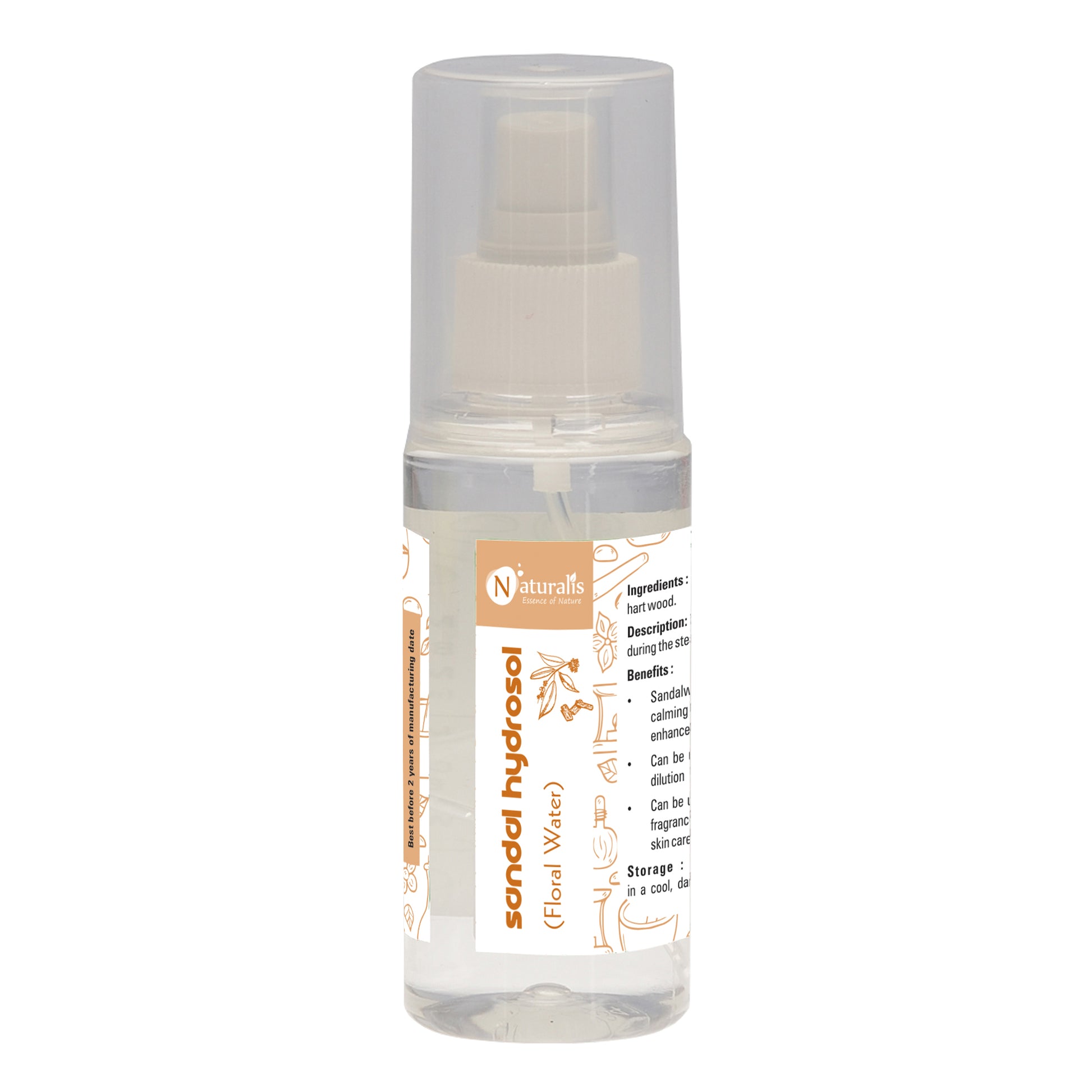 Naturalis Sandalwood Hydrosol Mist Spray - for Face and Body - Naturalis