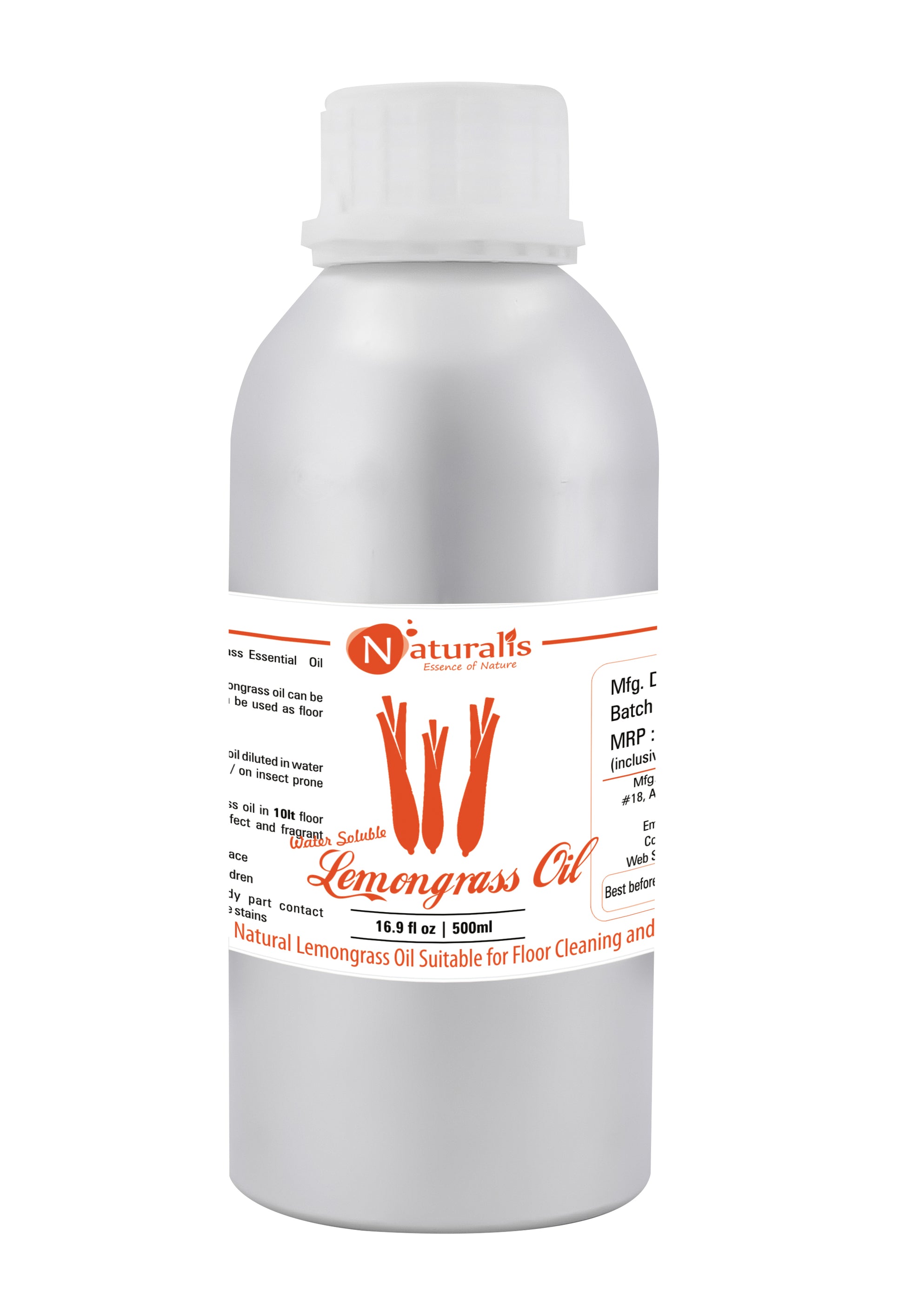 Naturalis Water Soluble Natural Lemongrass Oil Suitable for Floor Cleaning and Room Spray - Naturalis