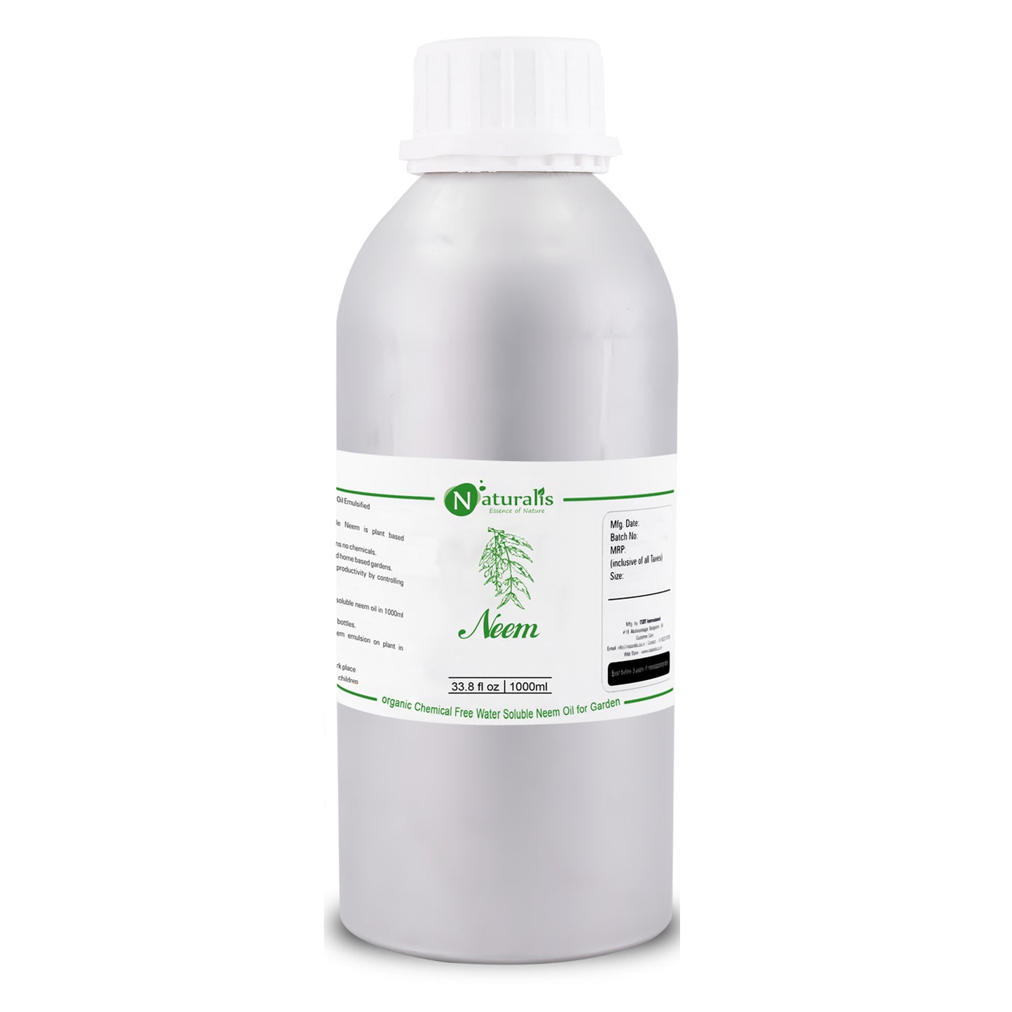 Organic Neem Oil Pesticide (Water Soluble) by Naturalis For Spray on Plants & Garden - Naturalis