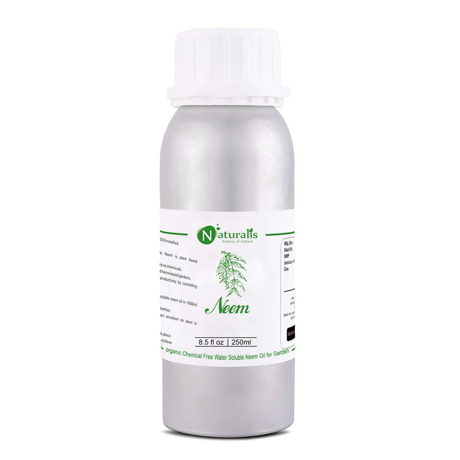 Organic Neem Oil Pesticide (Water Soluble) by Naturalis For Spray on Plants & Garden - Naturalis