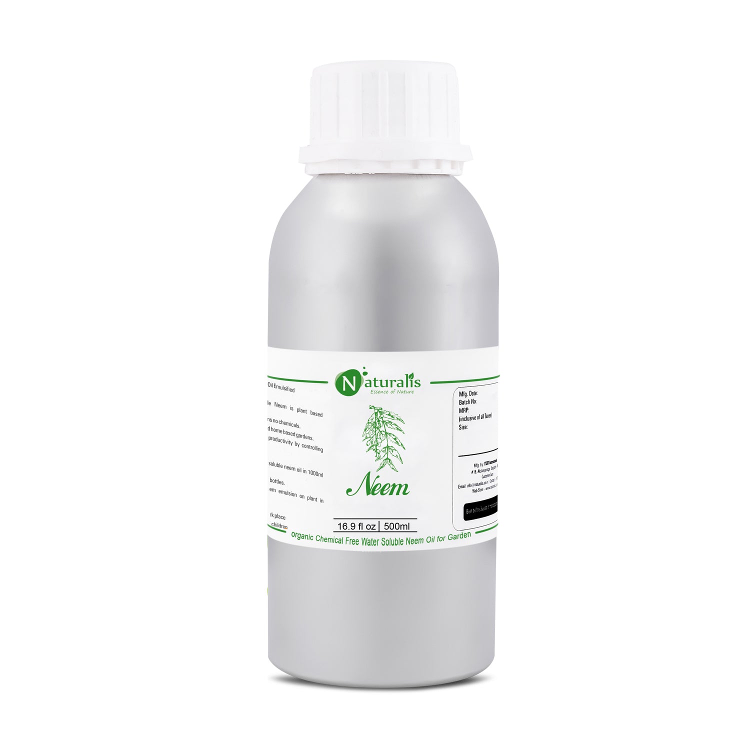 Organic Neem Oil Pesticide (Water Soluble) by Naturalis For Spray on Plants & Garden - Naturalis