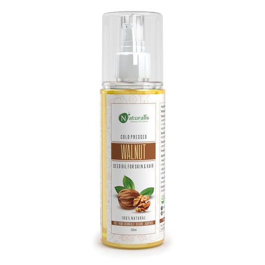 Naturalis Cold Pressed Walnut Carrier Oil for hair and skin care, 200ml