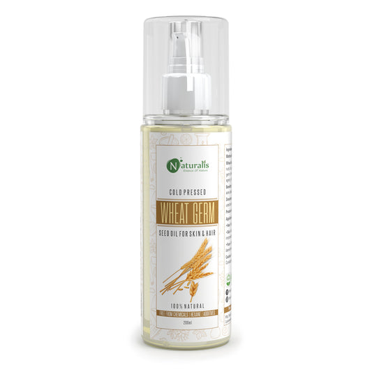 Naturalis Cold Pressed Wheat Germ Carrier Oil for skin and hair care, 200ml