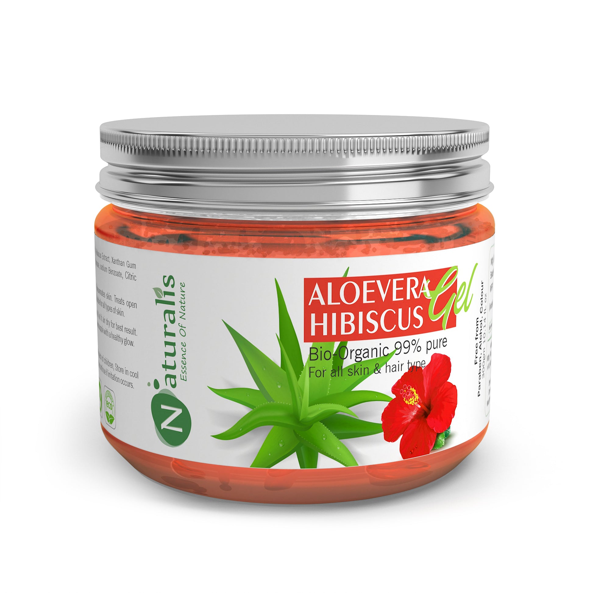 Aloe Vera Gel - Ideal for Skin, Face, Acne Scars, Hair Care & Dark Circles - Naturalis