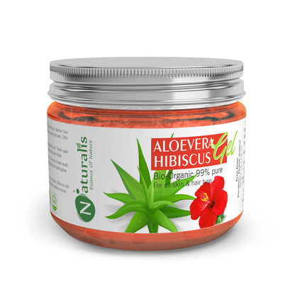 Aloe Vera Gel - Ideal for Skin, Face, Acne Scars, Hair Care & Dark Circles - Naturalis