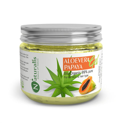 Aloe Vera Gel with Papaya for Skin, Face, Acne Scars, Moisturizer & Dark Circles (300 Gms)