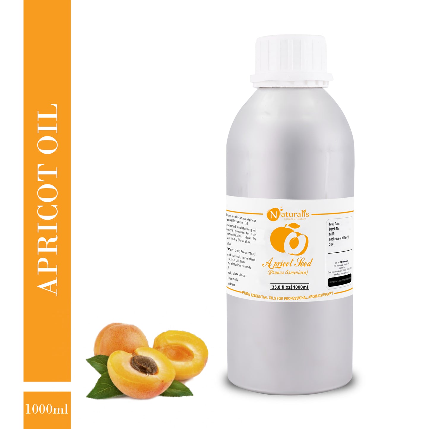 Coldpress Apricot Carrier Oil by Naturalis - Pure & Natural - Naturalis