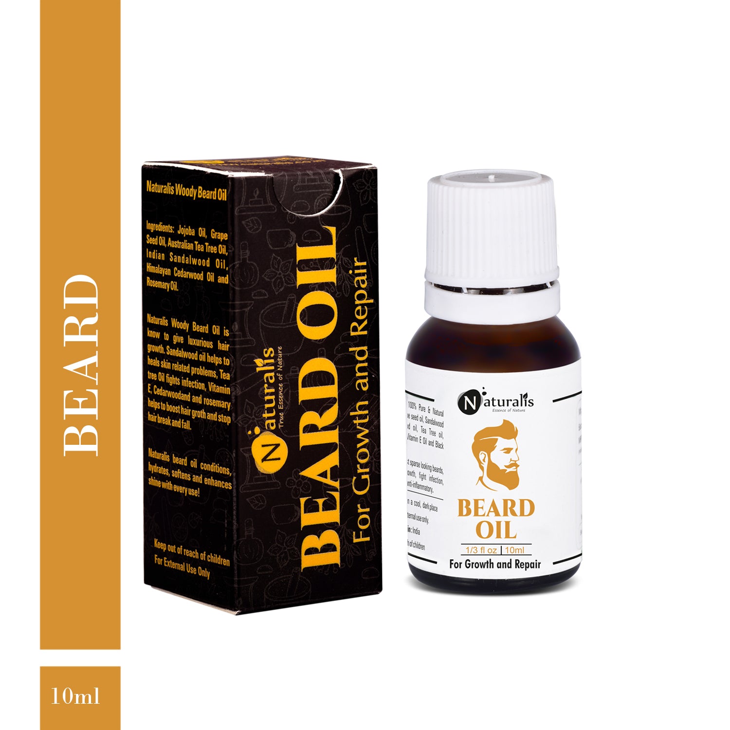 Beard Oil For Hair Growth and Repair by Naturalis - Naturalis