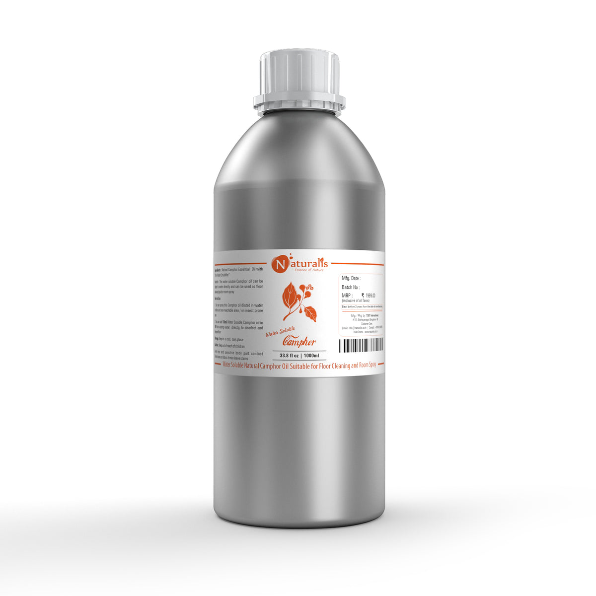 Naturalis natural camphor oil, water soluble, for home cleaning and room spray — close-up