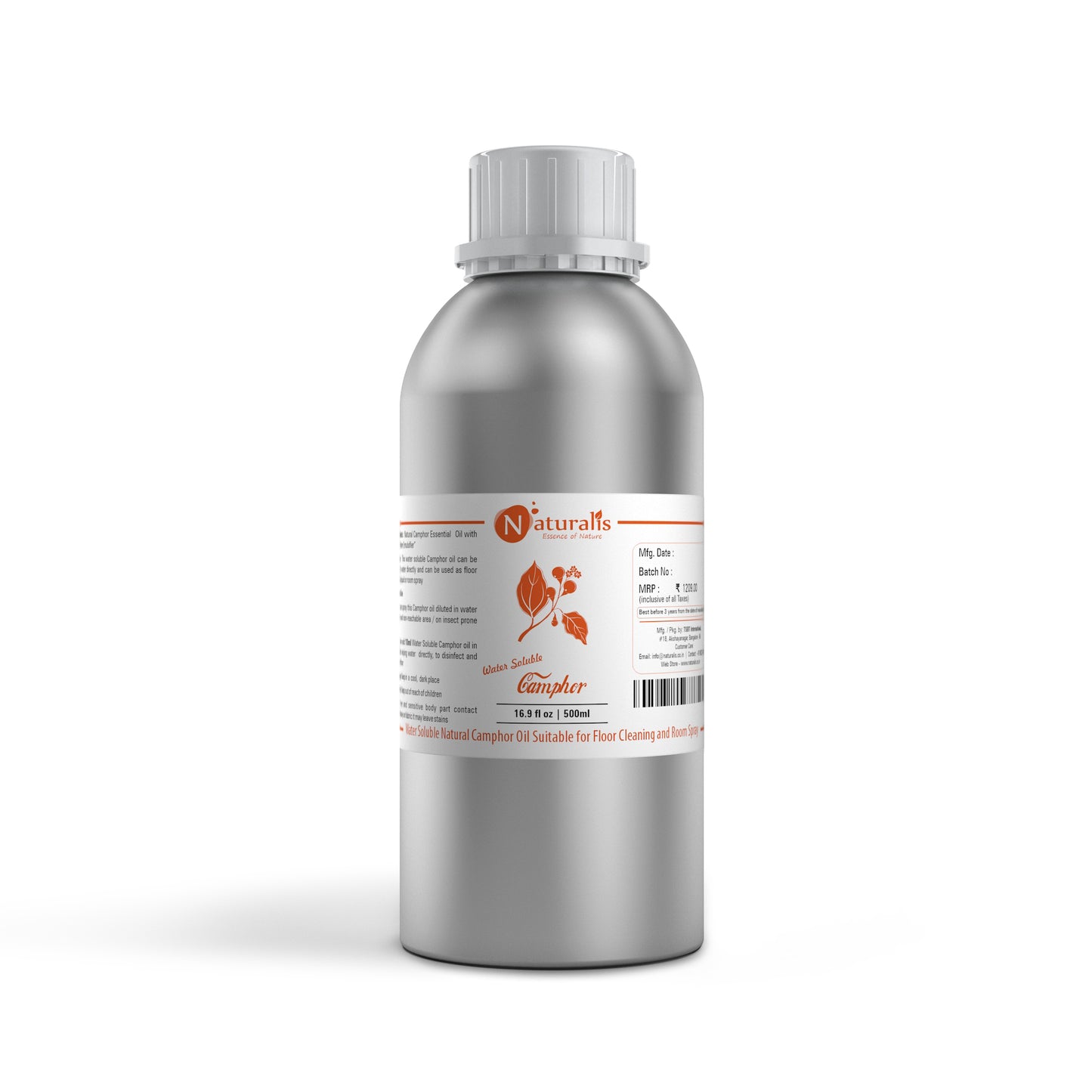 Naturalis Essence of Nature Water Soluble Natural Camphor Essential Oil Suitable for Floor Cleaning and Room Spray - Naturalis