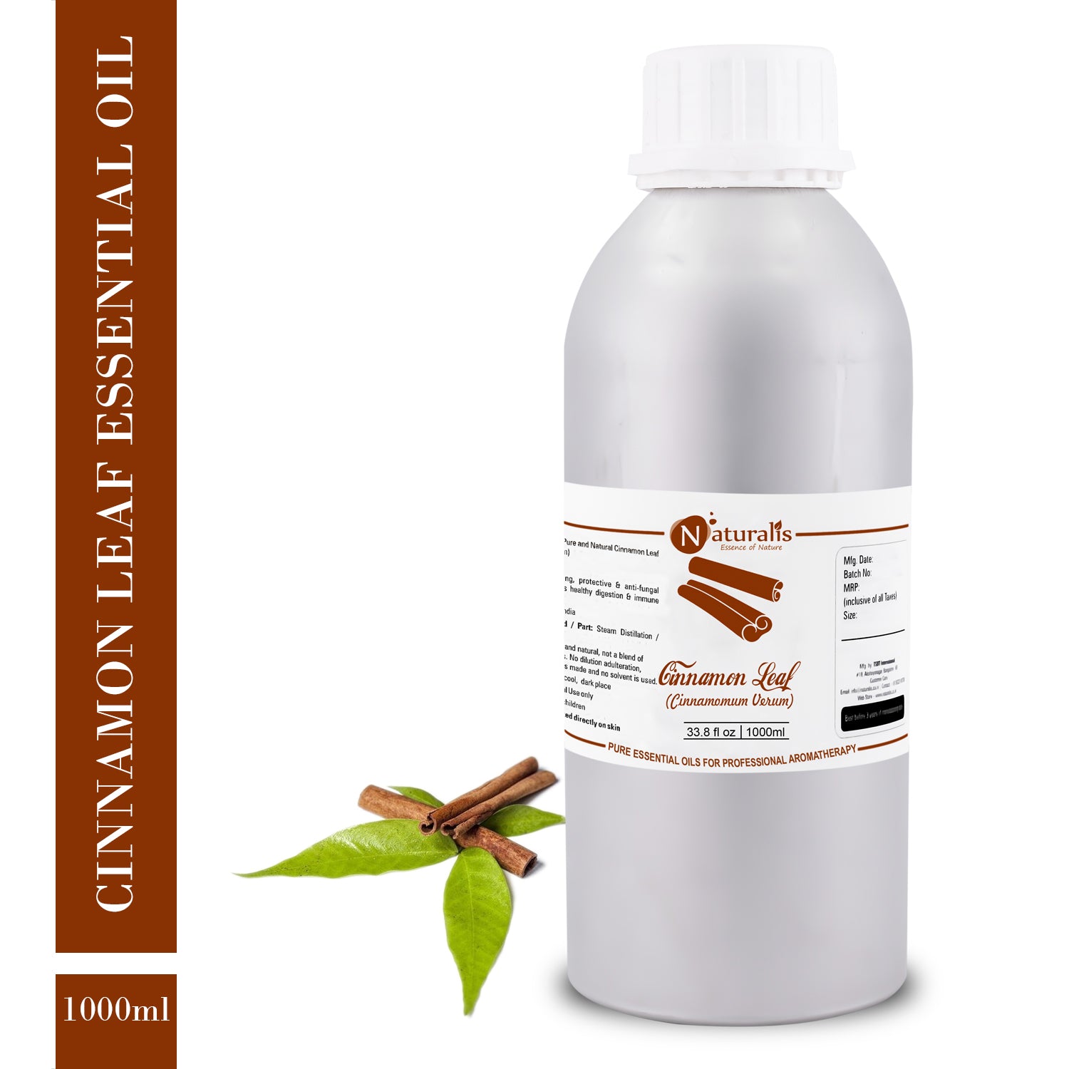 Cinnamon Leaf Essential Oil by Naturalis - Pure & Natural - Naturalis