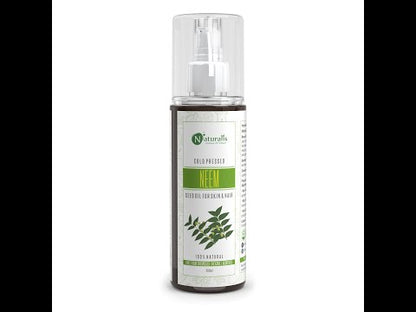 Cold Pressed Neem Carrier Oil Antiseptic, Antifungal oil for Hair Growth, Dandruff and Itchy Scalp, 200ml