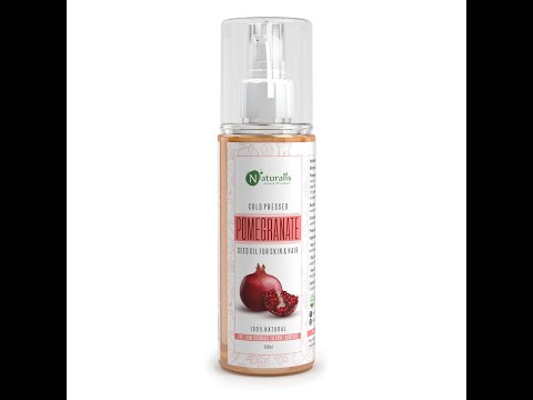 Cold Pressed Pomegranate Carrier Oil for Skin and Hair, 200ml