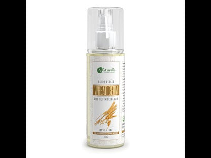Cold Pressed Wheat Germ Carrier Oil for Skin & Hair Care, 200ml