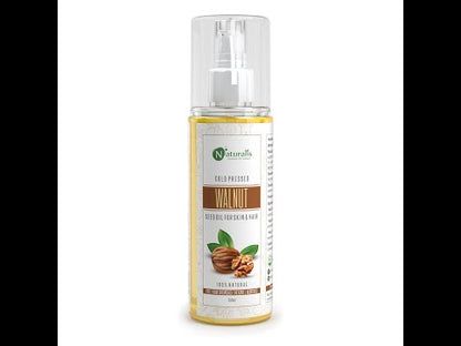 Cold Pressed Walnut Carrier Oil for Hair & Skin Care, 200ml
