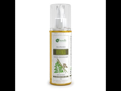 Moringa Cold Pressed Carrier Oil for For Hair, Skin & Anti-Ageing Face Care, 200ml