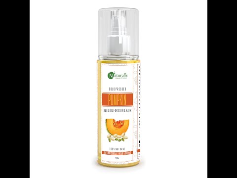 Cold Pressed Pumpkin Seed Carrier Oil for Hair and Skin, 200ml