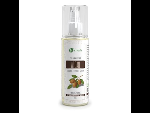 Argan Oil, Moroccan Cold Pressed Carrier Oil for for Hair, Skin & Anti-Ageing Face Care - 200ml