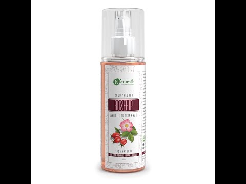 Cold Pressed Rosehip Carrier Oil for Skin Lightening, Pigmentation, Stretch Marks, Acne Scars, Wrinkles, Aging, 200 ml