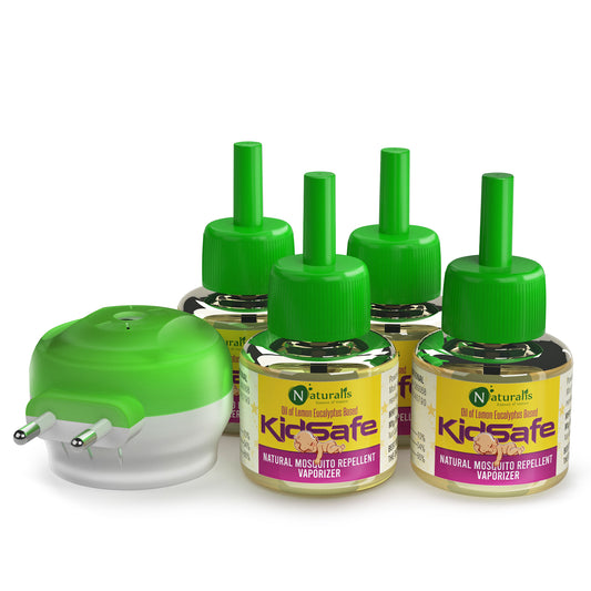 KIDSAFE Herbal Mosquito Vaporizer-Based on Oil Of Lemon Eucalyptus -The Safe and Natural 45ml - Naturalis