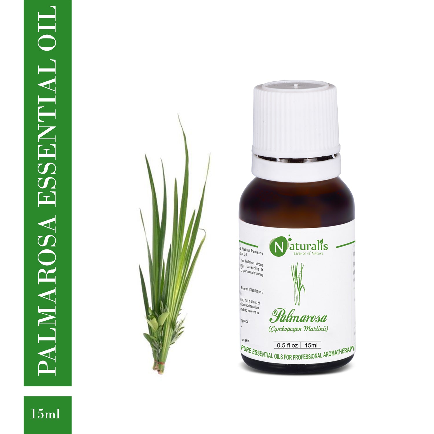 Palmarosa Essential Oil by Naturalis 100% Pure Natural Essential Oil - Naturalis