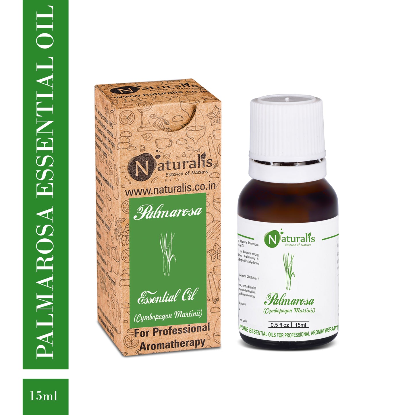 Palmarosa Essential Oil by Naturalis 100% Pure Natural Essential Oil - Naturalis