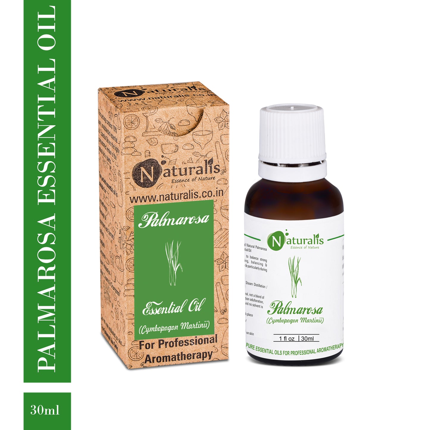 Palmarosa Essential Oil by Naturalis 100% Pure Natural Essential Oil - Naturalis