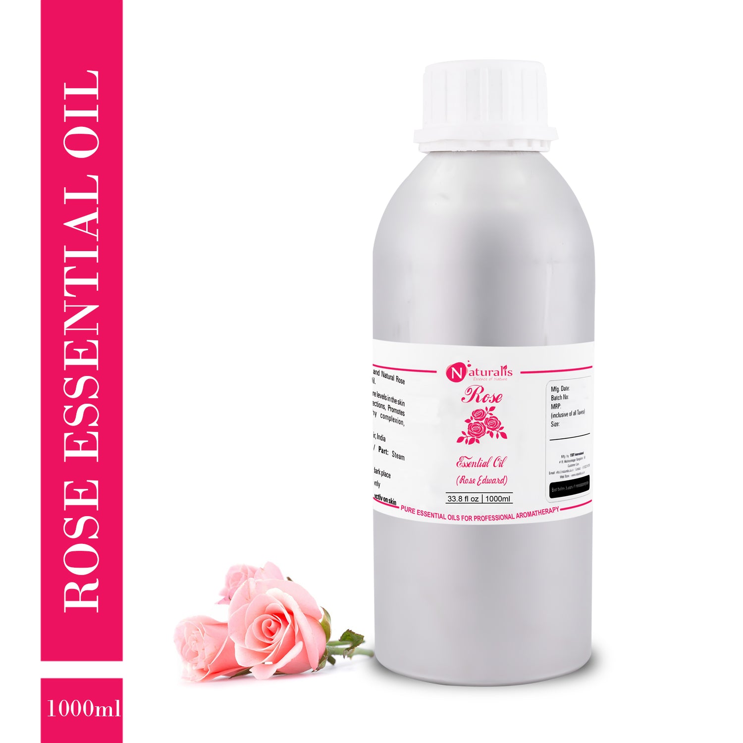 Rose Essential Oil or Rose Otto Essential Oil by Naturalis - Naturalis