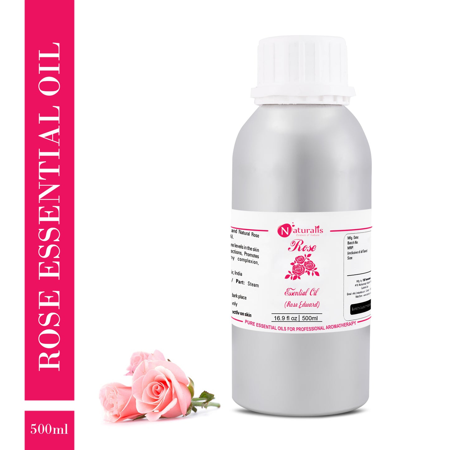 Rose Essential Oil or Rose Otto Essential Oil by Naturalis - Naturalis