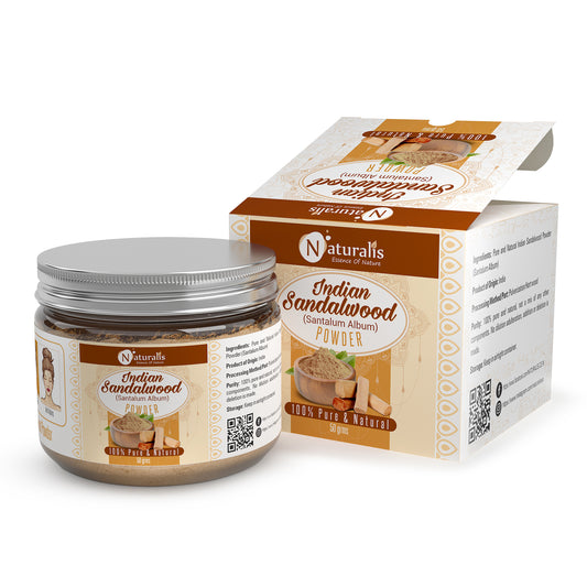 Naturalis Natural Sandalwood (Chandan) Powder 50gms for face, food and pooja
